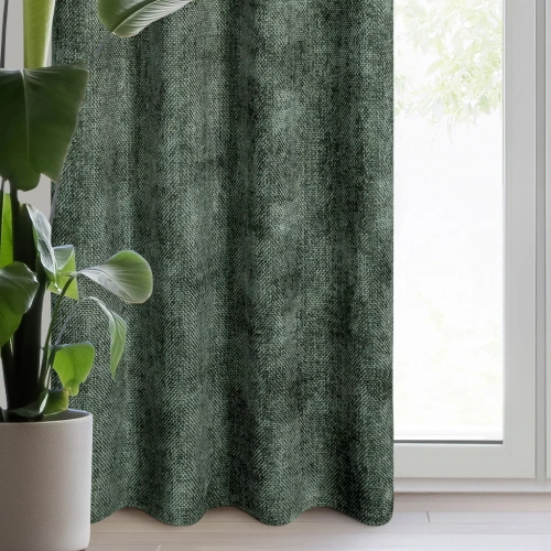 453379 závěs Aleta šenil tmavě zelený melanž.webp