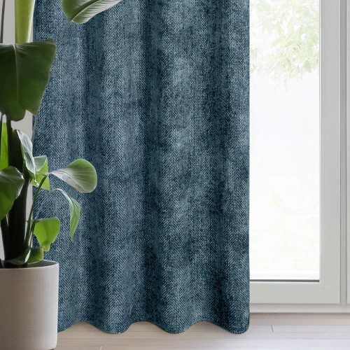 453378 závěs Aleta šenil tmavě modrá jeans melanž.webp