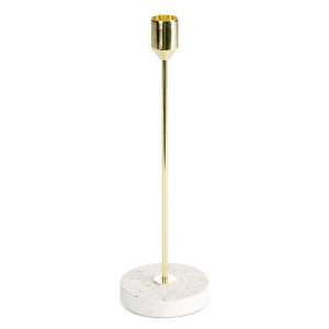 Svícen Kori04, kov a keramika, průměr 8cm, výška 26cm