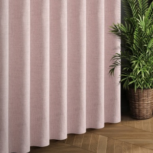 Závěs na míru Jula3, barva pudrová růžová melanž, volněji tkaná látka přírodního vzhledu