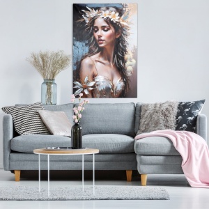 Velký dekorační obraz  Woman 660B, plátno, ruční malba, velikost 80x120cm