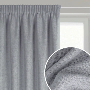 Jula2 - TRENDY eko provedení - látka volněji tkaná s plátěnou strukturou, barva modrošedá melanž, velikost 170x270cm, výšku lze zkrátit