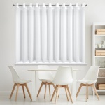 Záclona Debra krátká,  bílý matný šifón,  velikost  400x160cm, na kroužcích, lze zkrátit