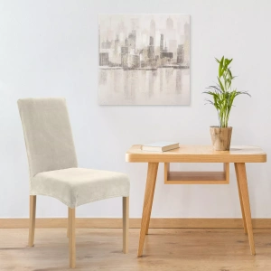 Potah na židli P04, velvet, barva krémová, vodoodpudivá úprava, velikost 35x30x55cm