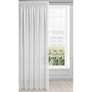 Záclona Elpidia, bílá matná etamína,  velikost  350x250cm, řasící páska, lze zkrátit