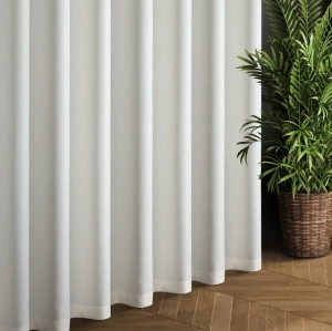 Závěs Style2 Eco, viditelný ozdobný splot, barva krémová, jemná melanž, šití na míru