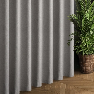 Závěs Style2 Eco, viditelný ozdobný splot, barva šedá, jemná melanž, šití na míru