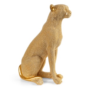 Velká dekorační figurka Eldo-2-48, gepard, perličkový povrch, výška cca 43cm