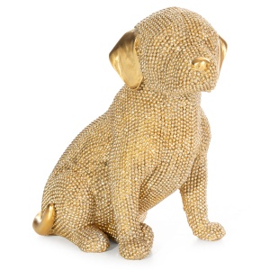 Dekorační figurka Eldo-2-29, pejsek, perličkový povrch, výška cca 16cm