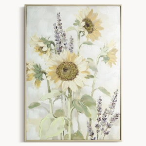 Větší dekorační obraz Flower 765B, ruční malba na plátně, rámek,velikost 62x92