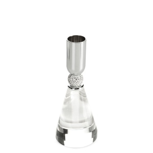 Svícen Ivy01, kolekce Classic Glamour, kov - sklo, průměr 6cm, výška 15cm