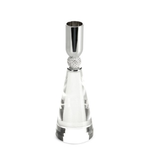 Svícen Ivy02, kolekce Classic Glamour, kov - sklo, průměr 6cm, výška 18cm