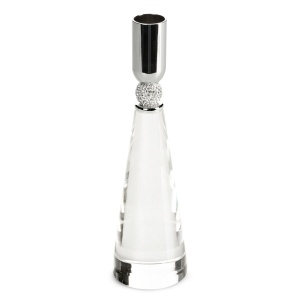 Svícen Ivy03, kolekce Classic Glamour, kov - sklo, průměr 6cm, výška 21cm