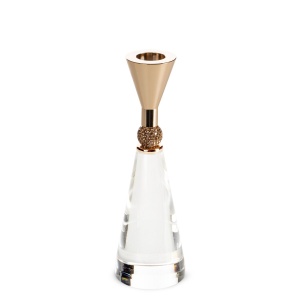 Svícen Ivy02A, kolekce Classic Glamour, kov - sklo, průměr 6cm, výška 18cm