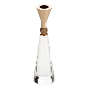 Svícen Ivy03A, kolekce Classic Glamour, kov - sklo, průměr 6cm, výška 21cm