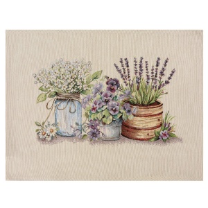 HIT - Mini ubrus - prostírání vzor GOB 1363N, velikost 40x50cm, žakárový gobelín, TKANÝ motiv s levandulemi