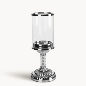 Větší svícen Alice01, kolekce Classic Glamour, kov - sklo, průměr 13cm, výška 30cm